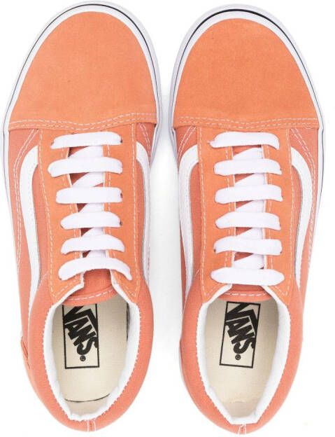 Vans Kids Old Skool lace-up sneakers Orange