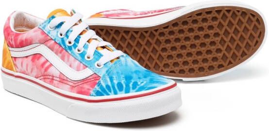 Vans Kids Old Skool tie-dye sneakers Blue