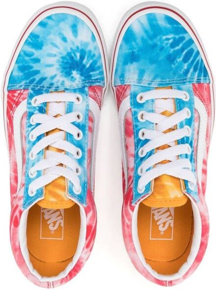 Vans Kids Old Skool tie-dye sneakers Blue