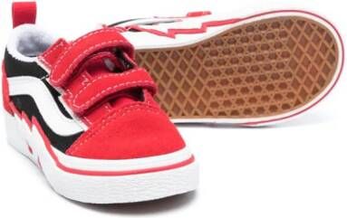Vans Kids Old Skool touch-strap sneakers Red