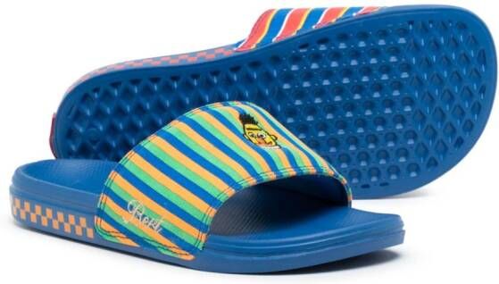Vans Kids x Sesame Street striped sandals Blue