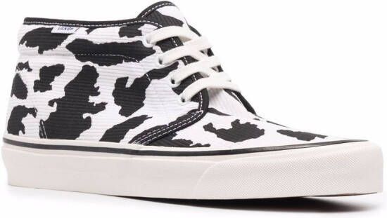 Vans leopard-print mid-top sneakers White