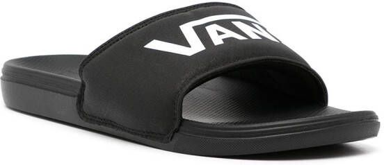 Vans logo-print open-toe slides Black