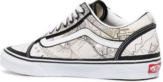Vans Old Skool map-print sneakers White