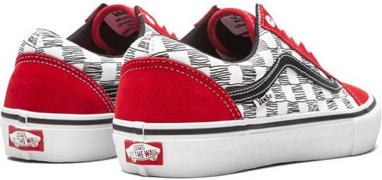 Vans Old Skool Pro "Sketched Checkerboard" sneakers Red