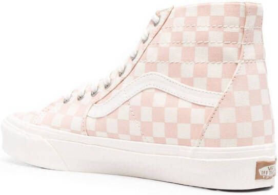 Vans Sk8-Hi checkerboard-print sneakers Pink