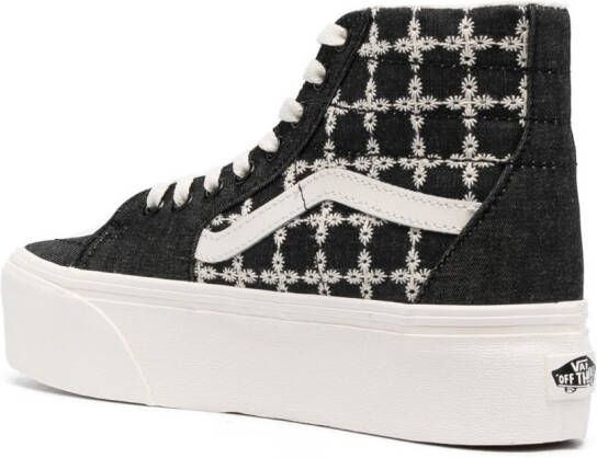 Vans Sk8-Hi embroidered platform sneakers Black