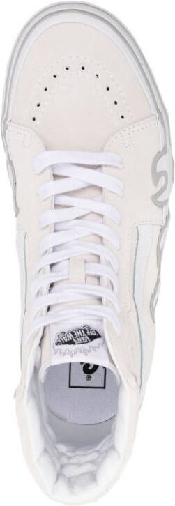 Vans Sk8-Hi flame-print sneakers White