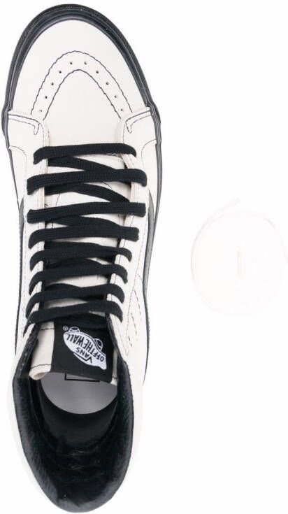 Vans Sk8-Hi suede panelled sneakers White
