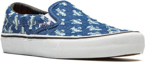 Vans x Supreme Slip-On Pro "Blue Hole Punch Denim" sneakers
