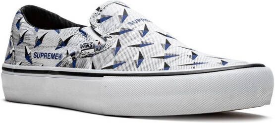 Vans x Supreme slip-on Pro "Diamond Plate" sneakers White