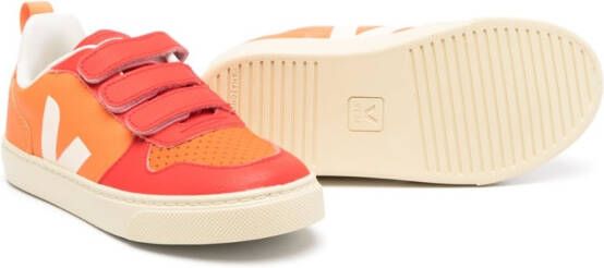 VEJA Kids Campo Chromefree touch-strap sneakers Orange