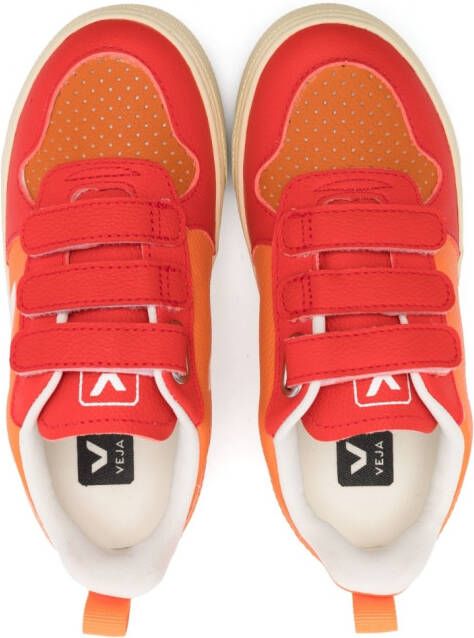 VEJA Kids Campo Chromefree touch-strap sneakers Orange