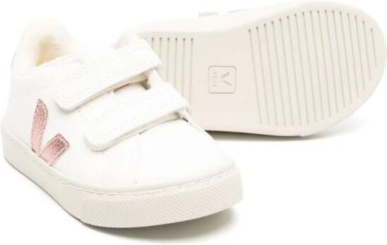VEJA Kids Esplar touch-strap leather sneakers White