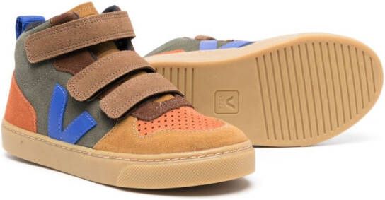 VEJA Kids high-top touch-strap sneakers Brown