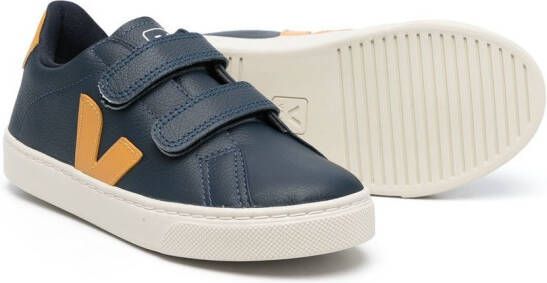VEJA Kids low-top touch-strap sneakers Blue