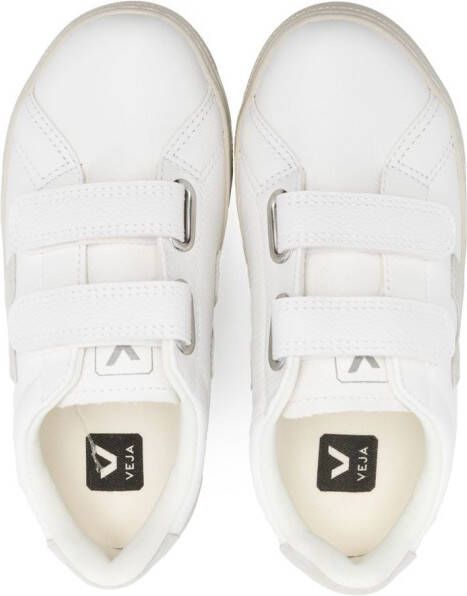 VEJA Kids touch-strap calf-leather shoes White