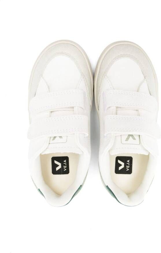 VEJA Kids touch-strap leather sneakers White