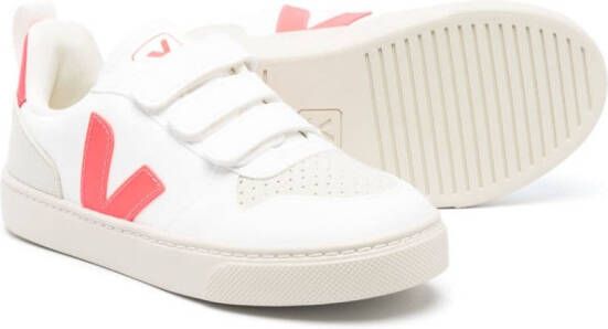 VEJA Kids logo-patch touch-strap sneakers White