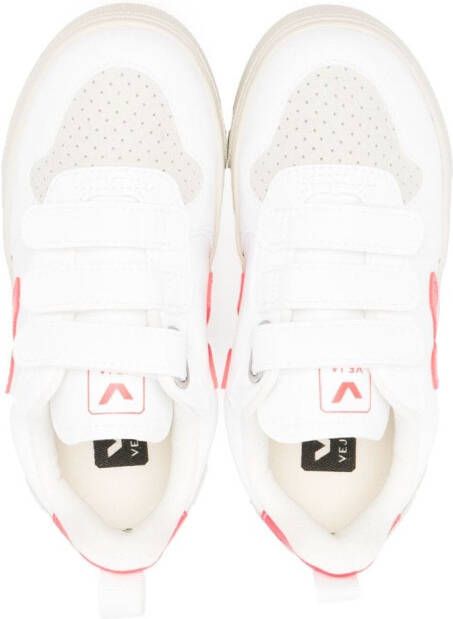 VEJA Kids logo-patch touch-strap sneakers White