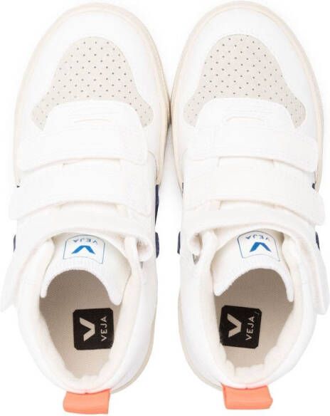 VEJA Kids V-10 Mid touch-strap sneakers White