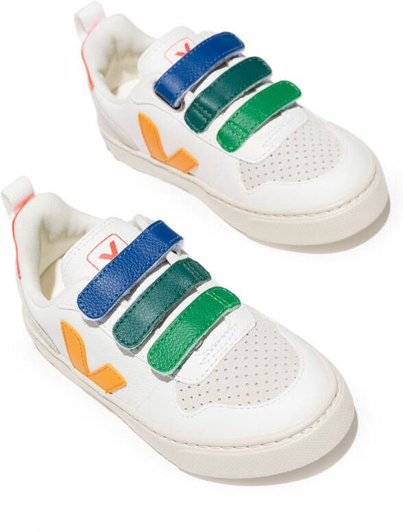 VEJA Kids V-10 touch-strap sneakers White