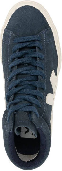 VEJA logo-patch high-top sneakers Blue