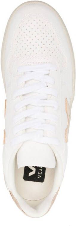 VEJA V12 metallic leather sneakers White