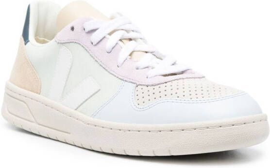 VEJA paneled-design leather sneakers White