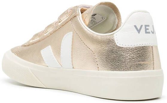 VEJA recife metallic logo-patch sneakers Gold