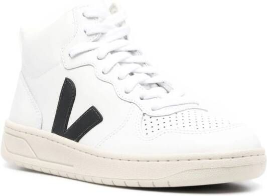 VEJA V-10 high-top leather sneakers White