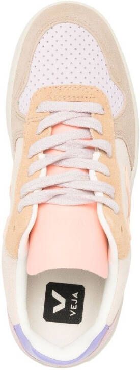 VEJA V-10 panelled low-top sneakers Neutrals