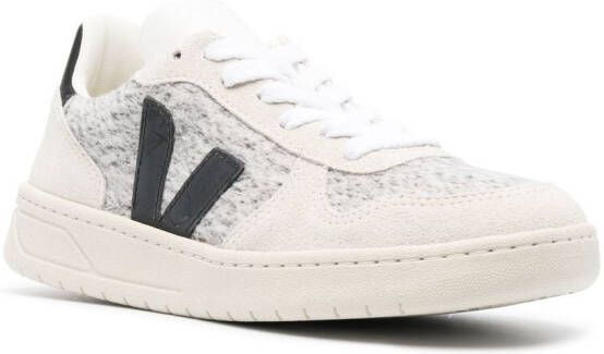 VEJA V-10 woven lace-up sneakers Grey
