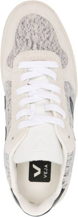 VEJA V-10 woven lace-up sneakers Grey