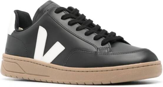 VEJA V-12 leather sneakers Black