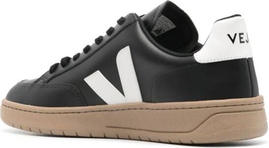 VEJA V-12 leather sneakers Black