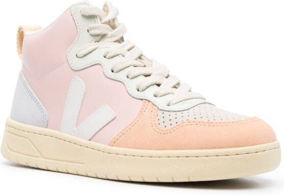 VEJA V-15 leather sneakers Pink
