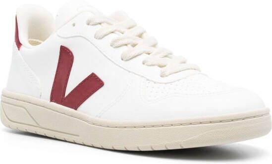 VEJA V10 lace-up leather sneakers White