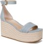 Veronica Beard Gienne 89mm denim wedge sandals Blue - Thumbnail 2