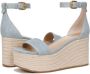 Veronica Beard Gienne 89mm denim wedge sandals Blue - Thumbnail 5