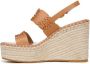 Veronica Beard Riya wedge sandals Brown - Thumbnail 5