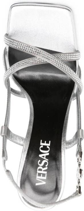 Versace 110mm Medusa Head sandals Silver