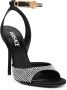 Versace Safety-Pin 125mm rhinestone-embellished sandals Black - Thumbnail 2