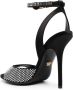 Versace Safety-Pin 125mm rhinestone-embellished sandals Black - Thumbnail 3