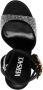 Versace Safety-Pin 125mm rhinestone-embellished sandals Black - Thumbnail 4