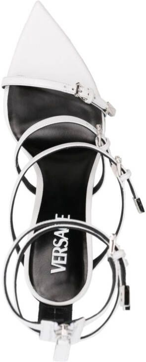 Versace Pin-Point 100mm buckle-strap sandals White