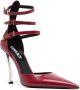 Versace 120mm pointed-toe leather sandals Red - Thumbnail 2