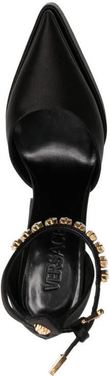 Versace 120mm satin platform sandals Black