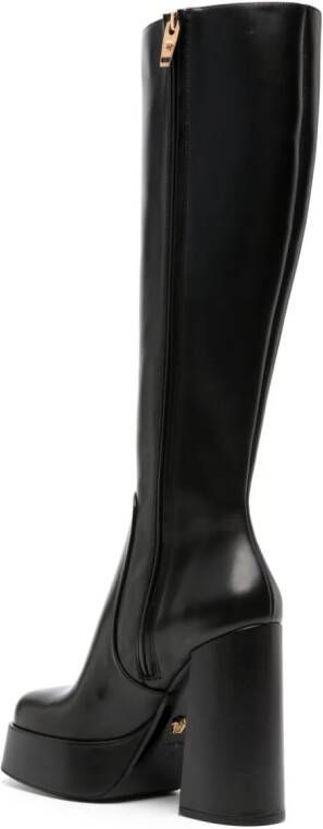 Versace Aevitas 125mm leather platform boots Black