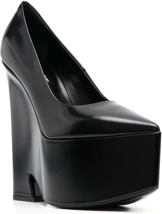 Versace Tempest 155mm platform pumps Black